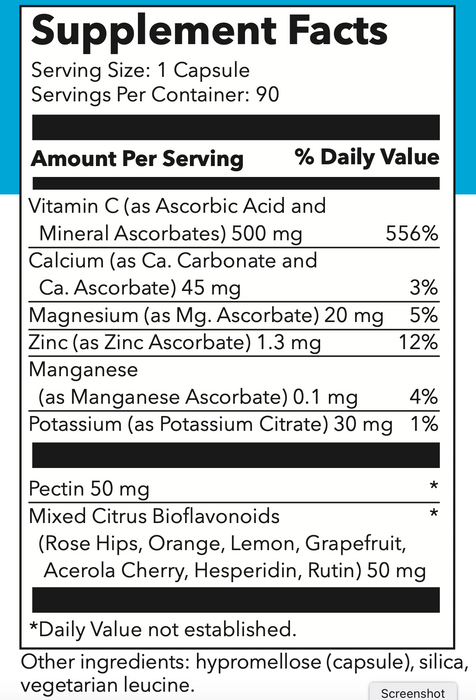 Enhanced Vitamin C (90 Capsules)-Vitamins & Supplements-techtonic-Pine Street Clinic