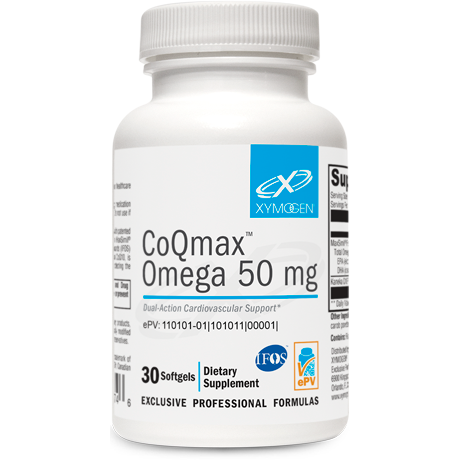 CoQmax Omega (50 mg)-Vitamins & Supplements-Xymogen-30 Softgels-Pine Street Clinic