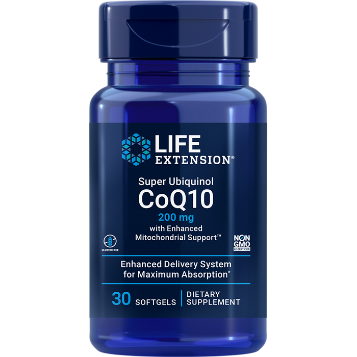 Super Ubiquinol CoQ10 with Enhanced Mitochondrial Support (200 mg) (30 Softgels)-Vitamins & Supplements-Life Extension-Pine Street Clinic