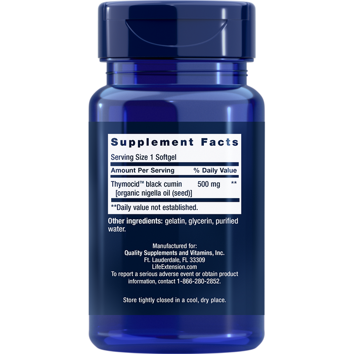 Black Cumin Seed Oil (60 Softgels) (NO CURCUMIN)-Vitamins & Supplements-Life Extension-Pine Street Clinic