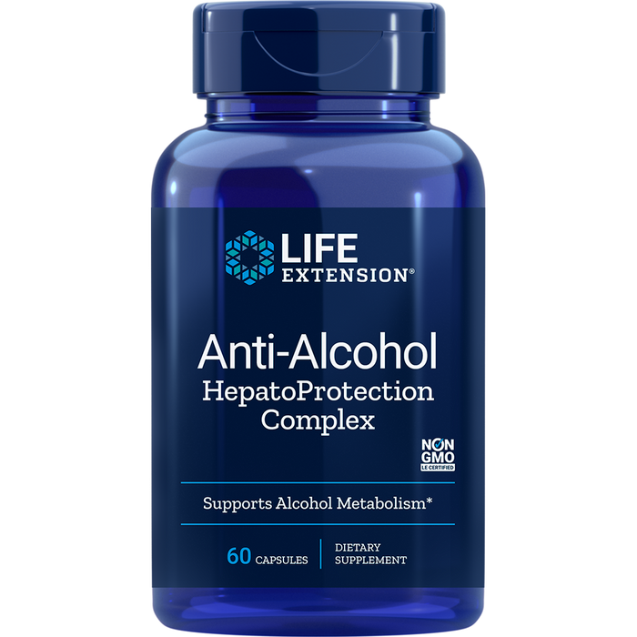 Anti-Alcohol with HepatoProtection Complex (60 Capsules)-Vitamins & Supplements-Life Extension-Pine Street Clinic