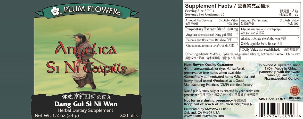 Angelica Si Ni Teapills (Dang Gui Si Ni Wan) (200 Teapills)-Chinese Formulas-Plum Flower-Pine Street Clinic