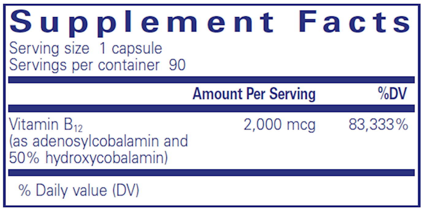 Adenosyl/Hydroxy B12 (90 Capsules)-Vitamins & Supplements-Pure Encapsulations-Pine Street Clinic