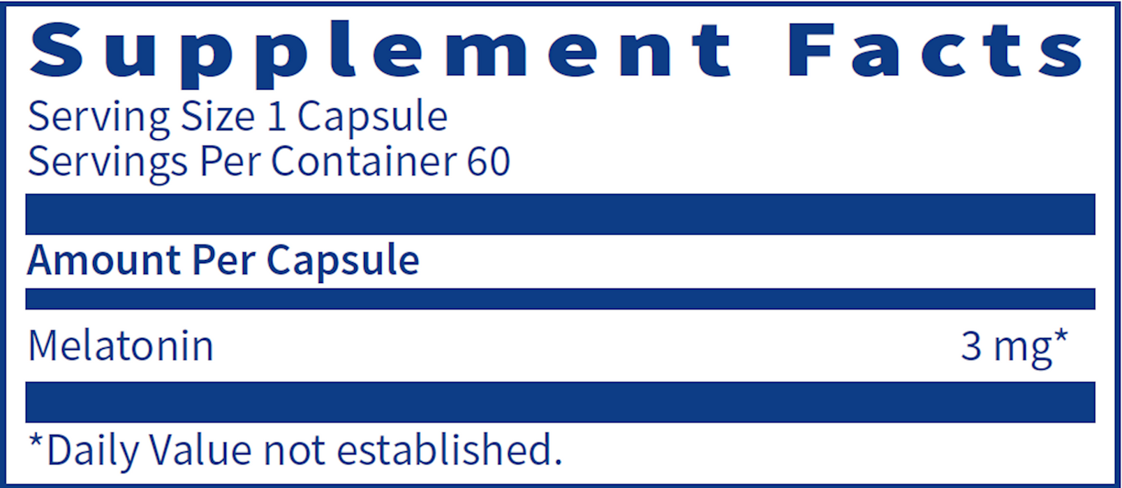 Melatonin 3 mg (60 Capsules)-Vitamins & Supplements-Klaire Labs - SFI Health-Pine Street Clinic