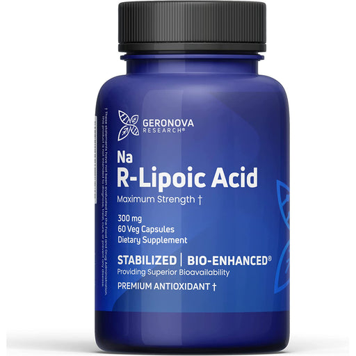 Bio-Enhanced R-Lipoic Acid 300 mg-Vitamins & Supplements-GeroNova-60 Capsules-Pine Street Clinic
