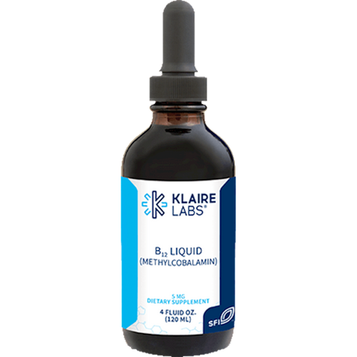 B12 Liquid (Methylcobalamin) (5mg) (120 ml)-Vitamins & Supplements-Klaire Labs - SFI Health-Pine Street Clinic