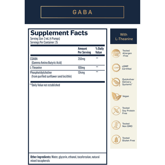 GABA with L-Theanine (Liposomal) (1.7 Liquid Ounces)-Vitamins & Supplements-Quicksilver Scientific-Pine Street Clinic