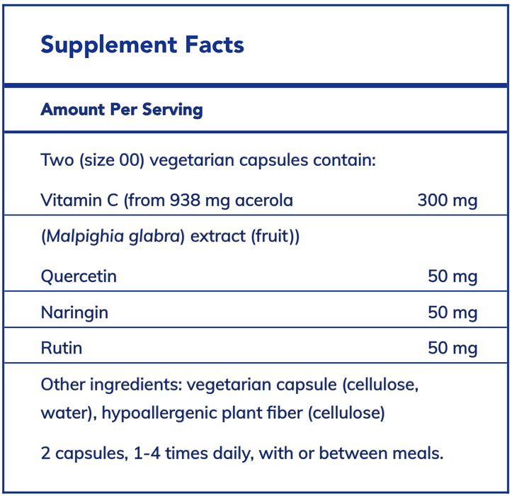 Acerola/Flavonoid (120 Capsules)-Vitamins & Supplements-Pure Encapsulations-Pine Street Clinic