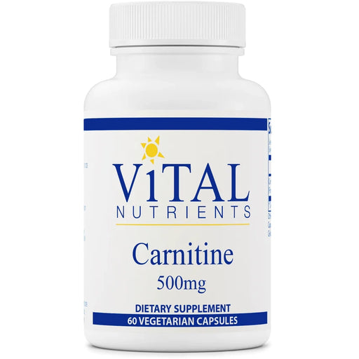 Carnitine 500 mg (60 Capsules)-Vitamins & Supplements-Vital Nutrients-Pine Street Clinic