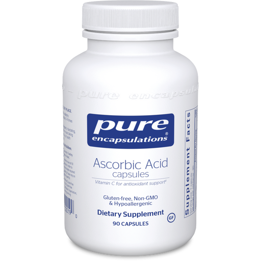 Ascorbic Acid Capsules-Vitamins & Supplements-Pure Encapsulations-90 Capsules-Pine Street Clinic