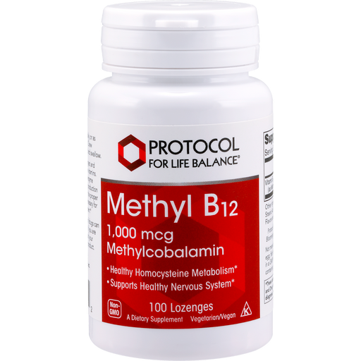 Methyl B-12-Vitamins & Supplements-Protocol For Life Balance-1,000 mcg - 100 Lozenges-Pine Street Clinic