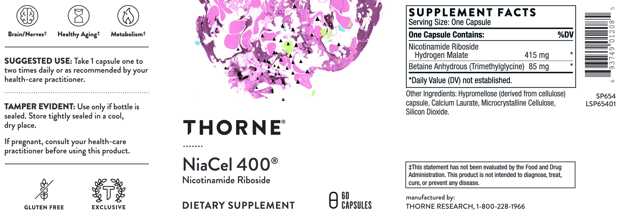 NiaCel 400 (60 Capsules)-Vitamins & Supplements-Thorne-Pine Street Clinic