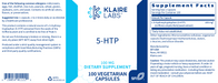 5-HTP (100 Capsules)-Klaire Labs - SFI Health-100 mg-Pine Street Clinic