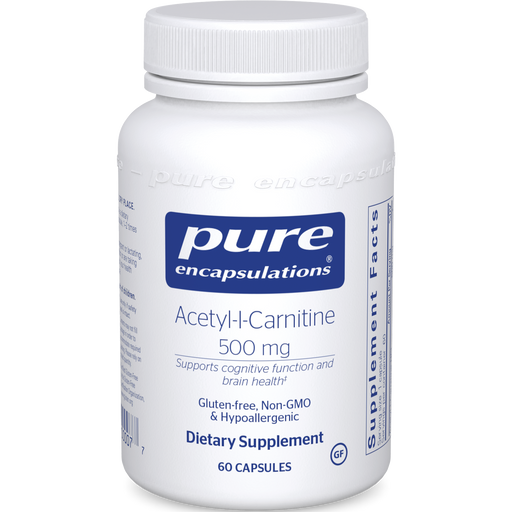 Acetyl-l-Carnitine (500 mg) (60 Capsules)-Vitamins & Supplements-Pure Encapsulations-Pine Street Clinic