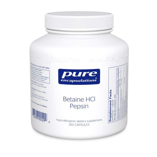 Betaine HCl Pepsin (250 Capsules)-Vitamins & Supplements-Pure Encapsulations-Pine Street Clinic