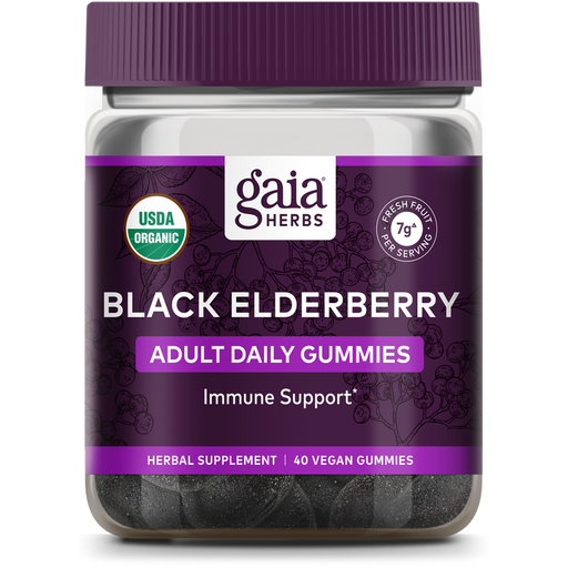 Black Elderberry Adult Daily Gummies-Vitamins & Supplements-Gaia PRO-40 Gummies-Pine Street Clinic