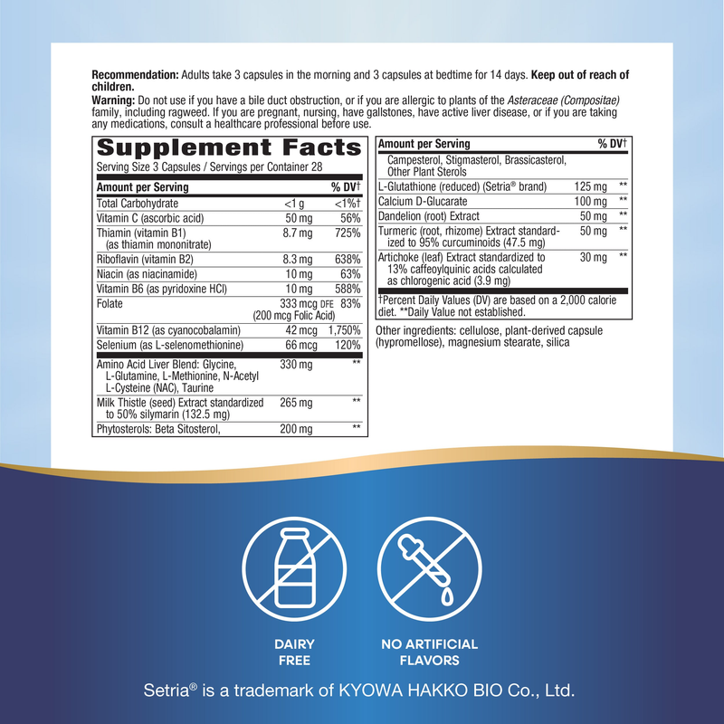 Complete Liver Cleanse (84 Caplets) — Supplement Facts