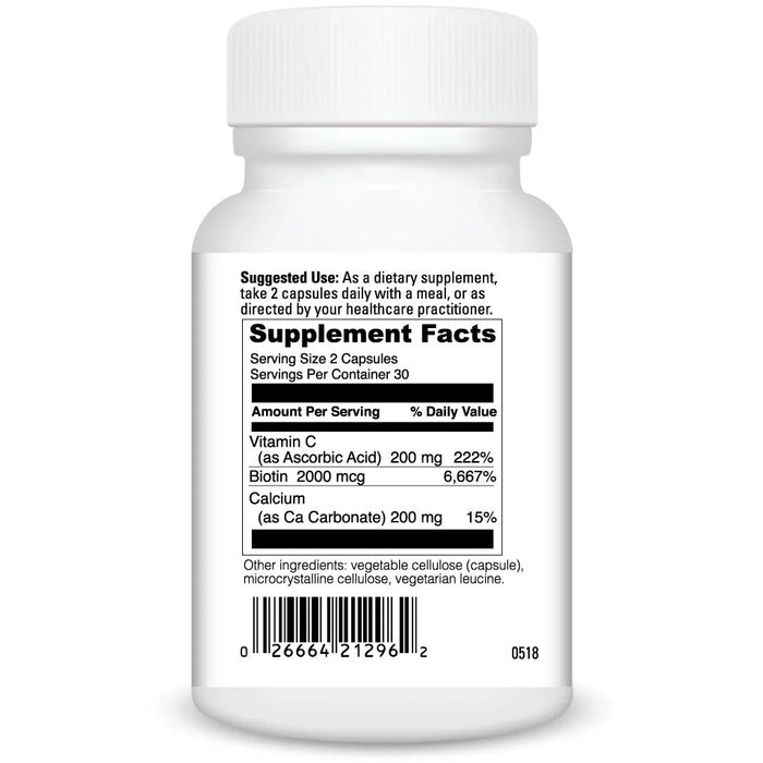 Biotin (60 Capsules)-Vitamins & Supplements-DaVinci Laboratories-Pine Street Clinic