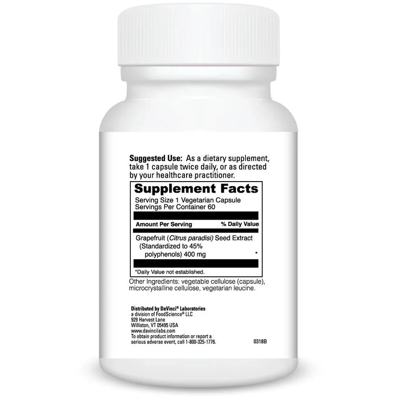 Grapefruit Seed Extract (400 mg) (60 Capsules)