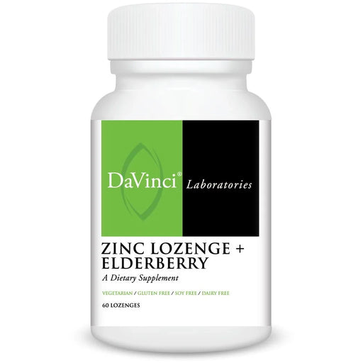 Zinc Lozenge + Elderberry (60 Lozenges)-Vitamins & Supplements-DaVinci Laboratories-Pine Street Clinic