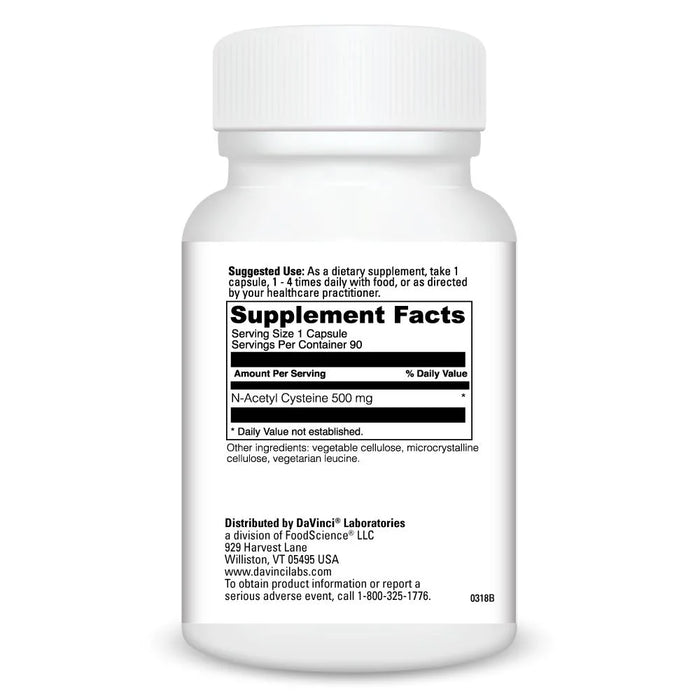 NAC (N-Acetyl Cysteine) (500 mg) (90 Capsules)