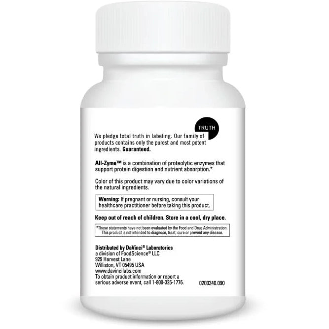 All-Zyme (90 Tablets)-Vitamins & Supplements-DaVinci Laboratories-Pine Street Clinic