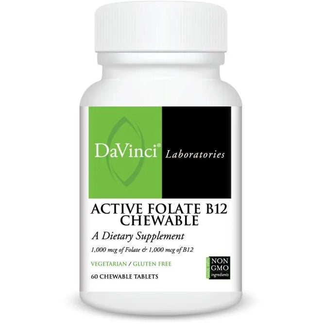 DaVinci Laboratories - Active Folate B12 Chewable - 60 Chewable Tablets ...