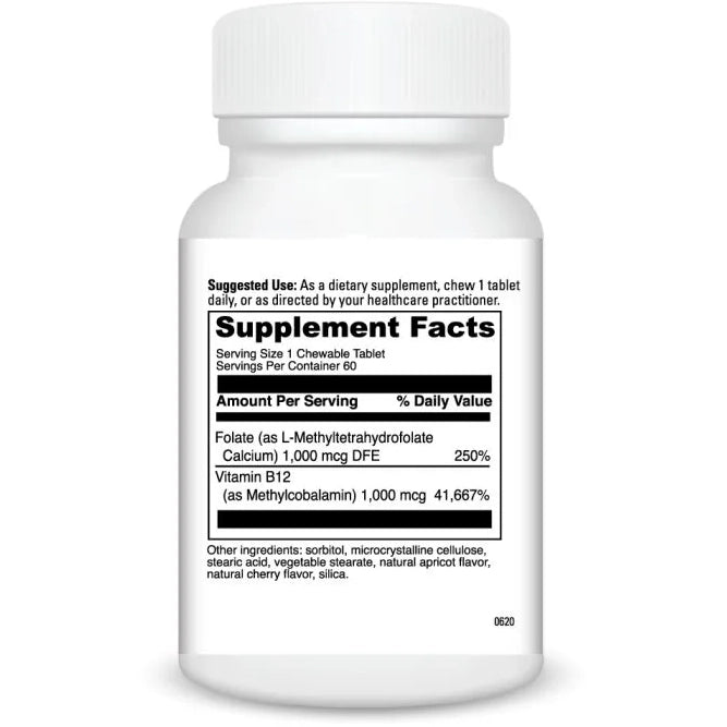 DaVinci Laboratories - Active Folate B12 Chewable - 60 Chewable Tablets ...