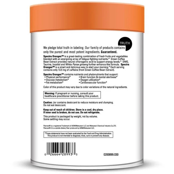 Spectra Oranges With Coq10 (300 Grams Powder)-Vitamins & Supplements-DaVinci Laboratories-Pine Street Clinic