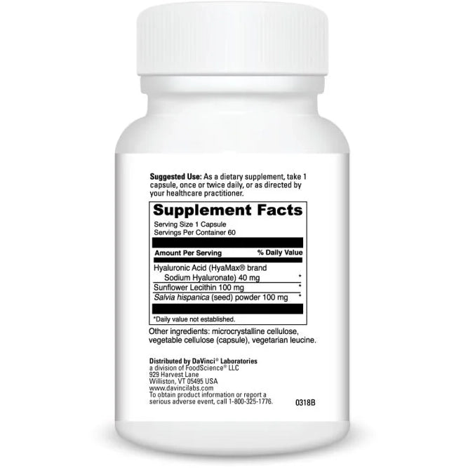 Hyaluronic Acid (60 Capsules)-Vitamins & Supplements-DaVinci Laboratories-Pine Street Clinic