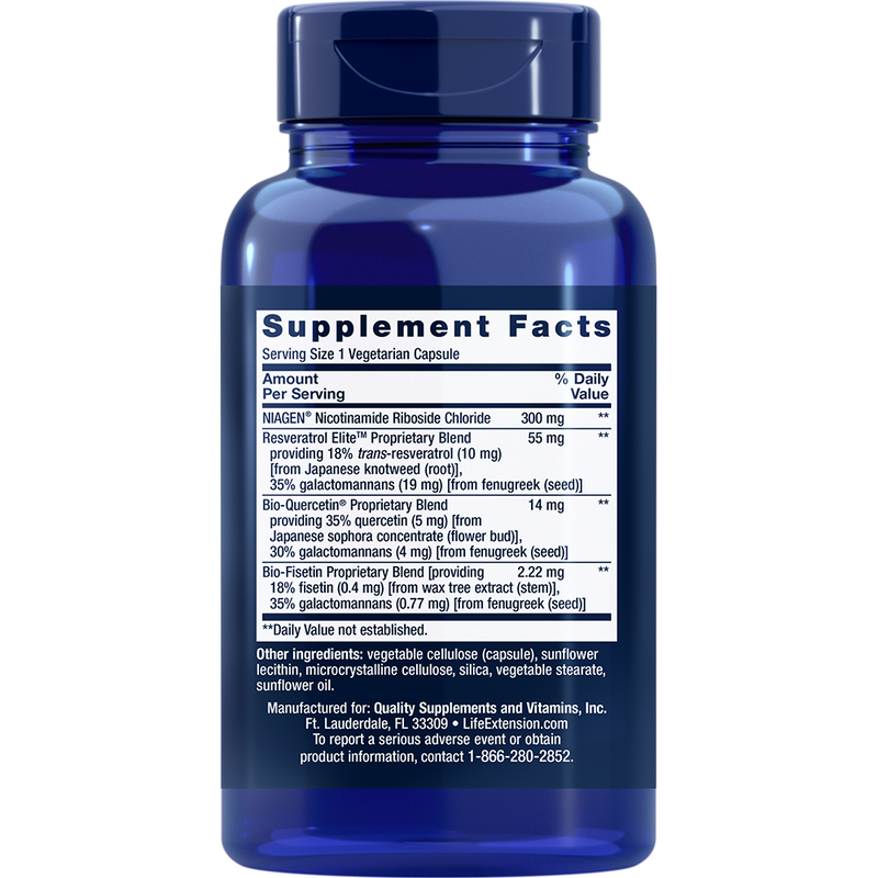 NAD+ Cell Regenerator with Resveratrol Elite (30 Capsules)