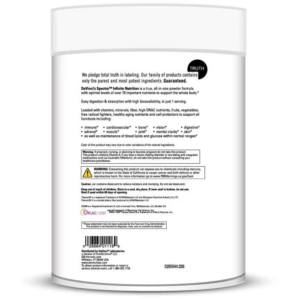 Spectra Infinite Nutrition (1.4 kg Powder)-Vitamins & Supplements-DaVinci Laboratories-Pine Street Clinic