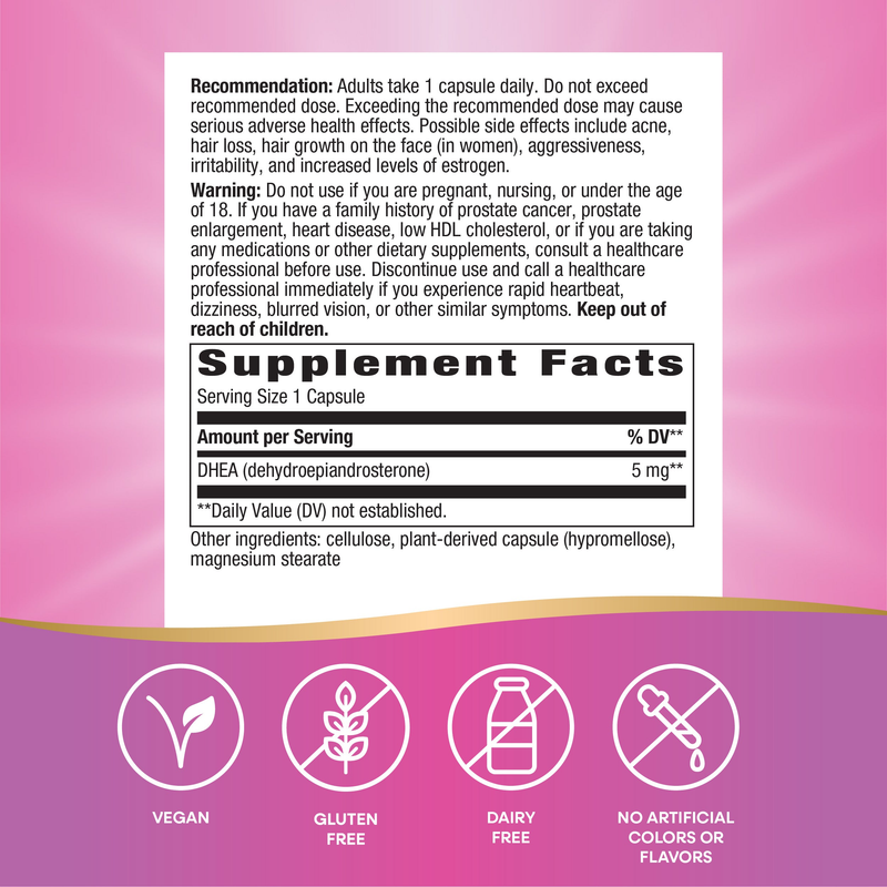 Youthful You™ DHEA 5mg (60 Capsules) — Supplement Facts