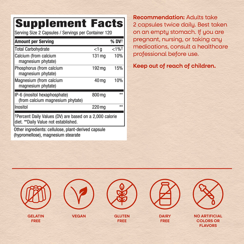 Cell Forte® IP-6 & Inositol (240 Capsules) — Supplement Facts