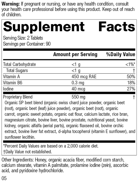 A-F Betafood®, 180 Tablets, Rev 04 Supplement Facts