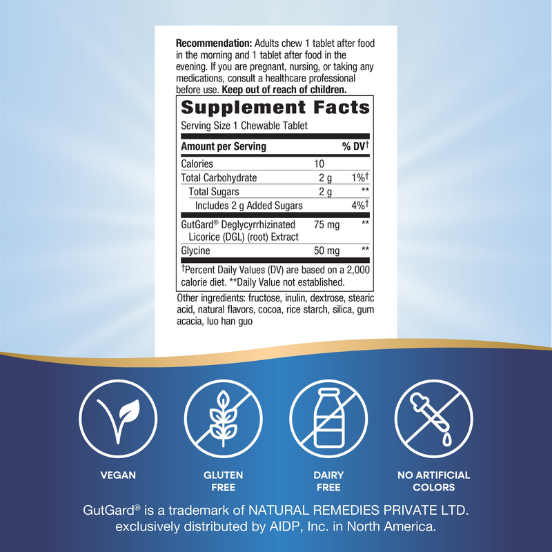 DGL Ultra (90 Tablets) — Supplement Facts