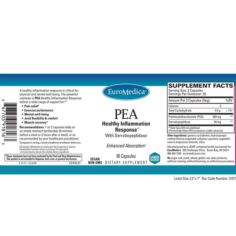 PEA Healthy Inflammation Response (60 Capsules)