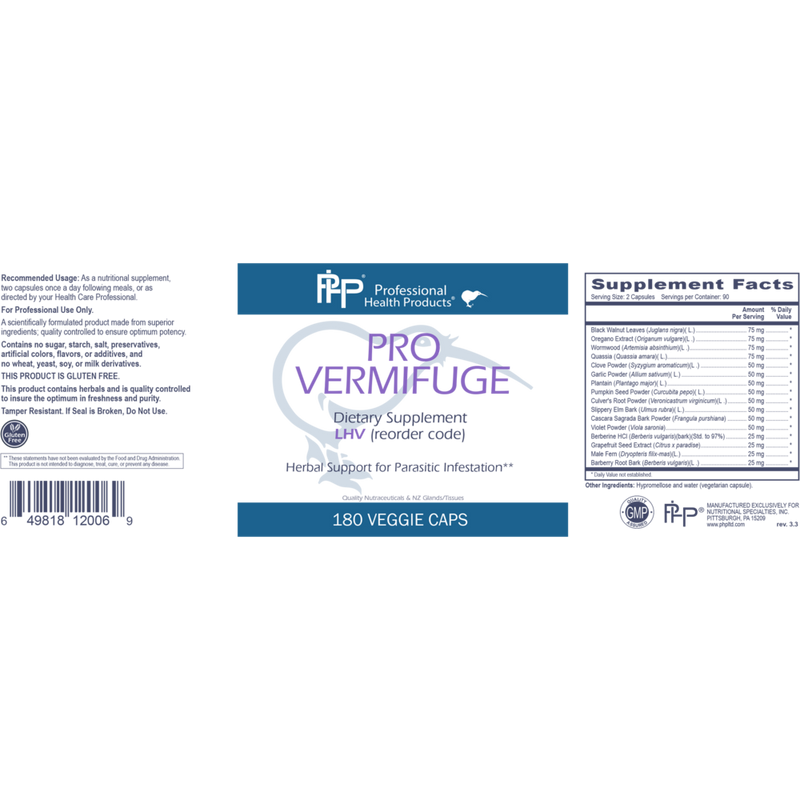 Pro Herb Vermifuge (180 Capsules)