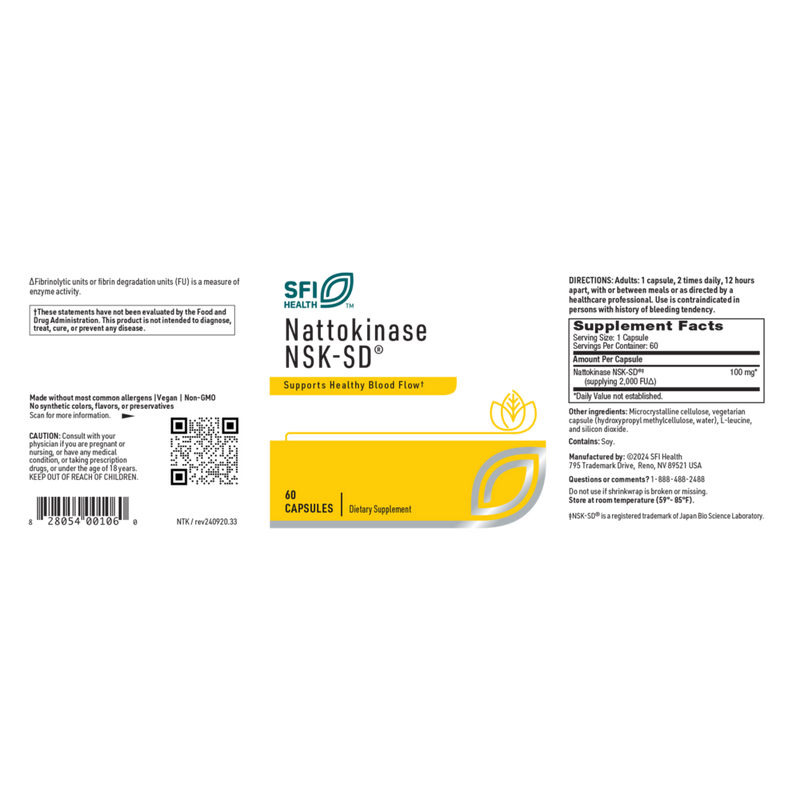 Nattokinase NSK-SD (60 Capsules)