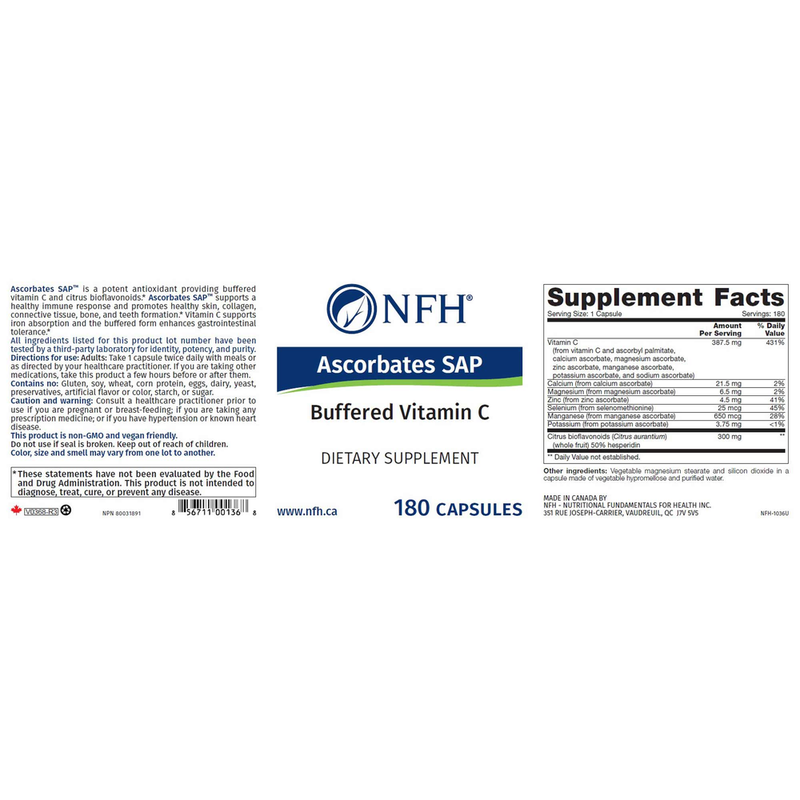 Ascorbates SAP (180 Capsules)
