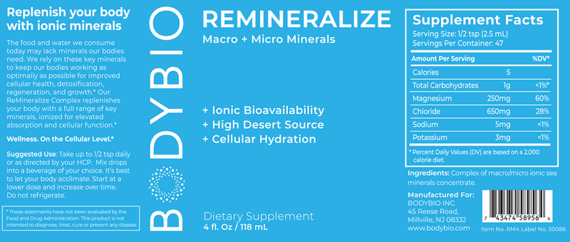 Remineralize Macro + Micro Minerals (4 Fluid Ounces) (118 mL)
