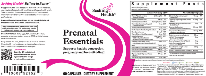 Prenatal Essentials (60 Capsules)