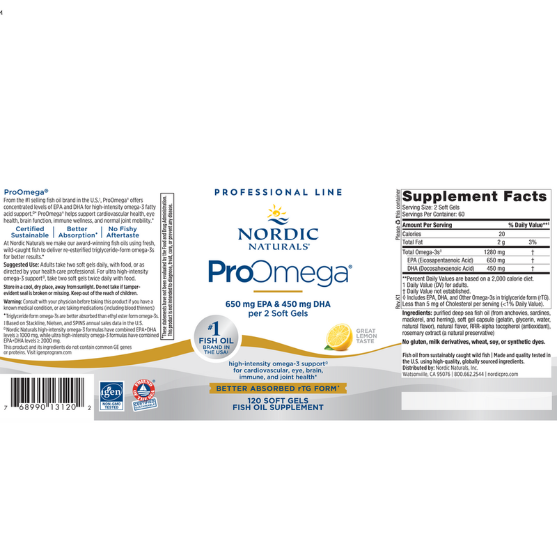 ProOmega Lemon (120 Softgels)
