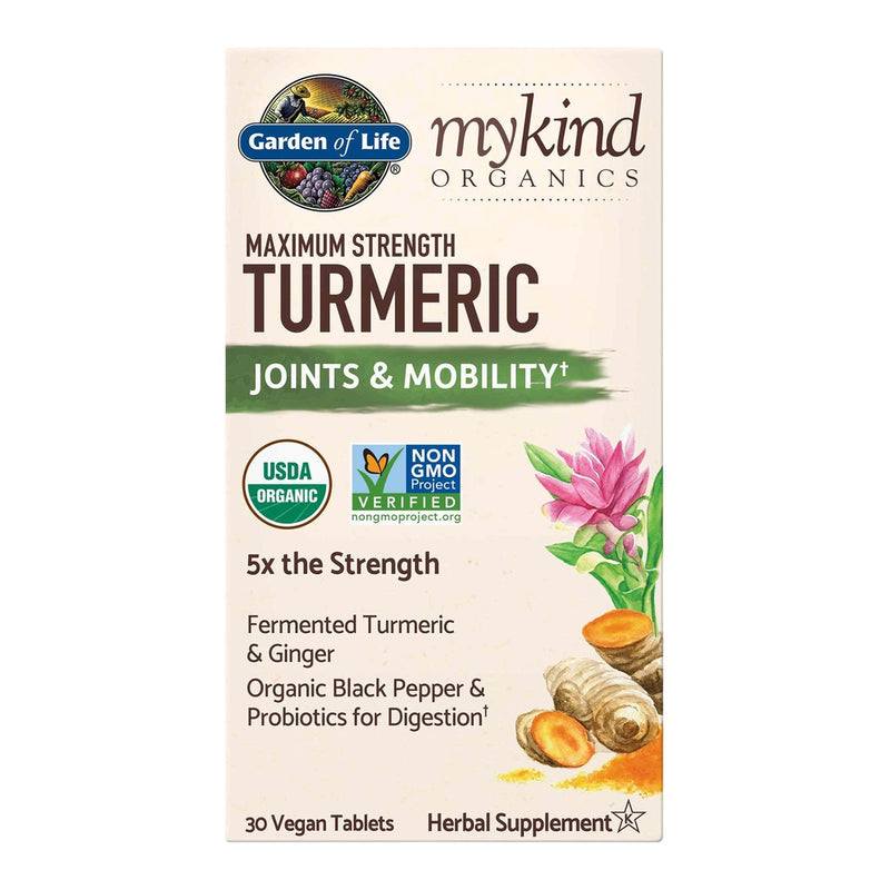 mykind Organics Maximum Strength Turmeric Joints & Mobility (30 Tablets)