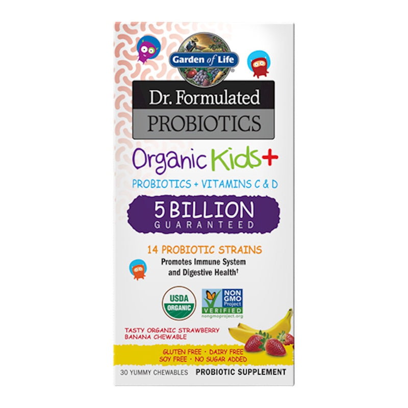 Organic Kids Probiotics Strawberry Banan (30 Tablets)
