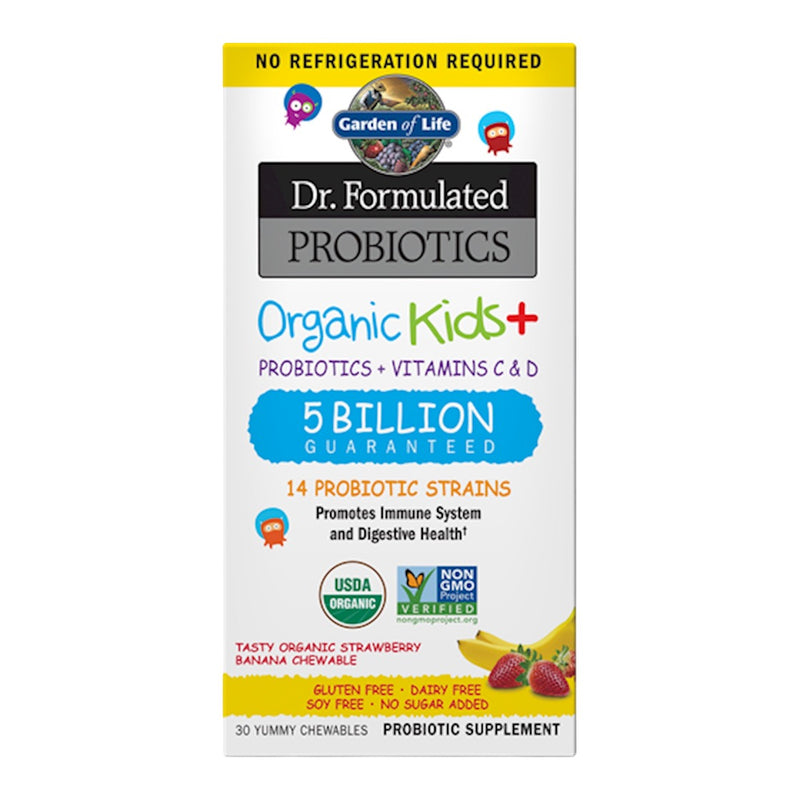 Organic Kids Probiotics Straw SS (30 Chewables)