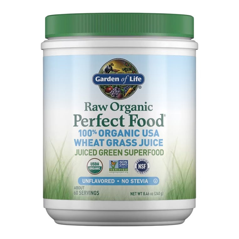 Raw Organic Perfect Food Wheat Grass Juice Unflavored (240 g)