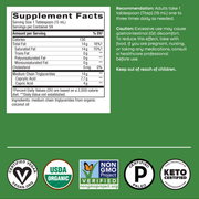 100% MCT Oil (480 ml) — Supplement Facts