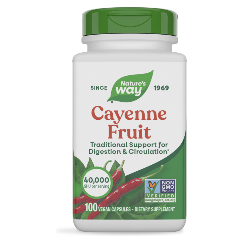 Cayenne Pepper 450mg (100 Capsules) — Nature's Way