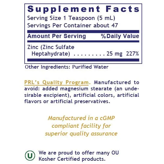 Liquid Zinc Ultra (8 fl oz/bottle) Liquid